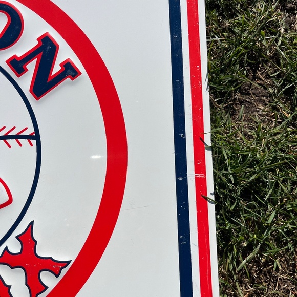 Vintage 90s Boston Red Sox MLB Metal / Tin Sign - Picture 7 of 8